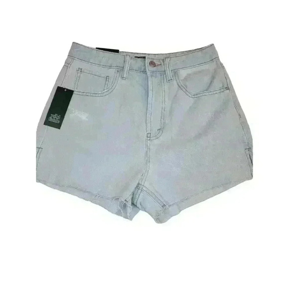 Wild Fable Jean Shorts Women 4 Super High Rise Cut Off Distress Denim New - Picture 1 of 15